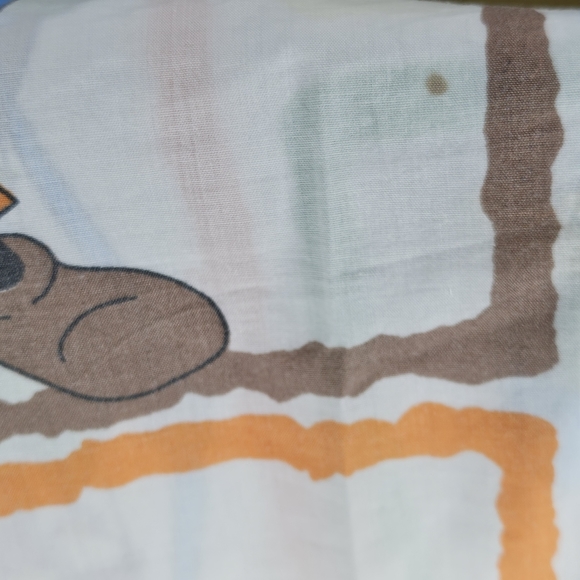 VTG Disney Alice in Wonderland Bambi Robin Hood Mickey Twin Flat Sheet 59.5"x89" - Picture 13 of 16